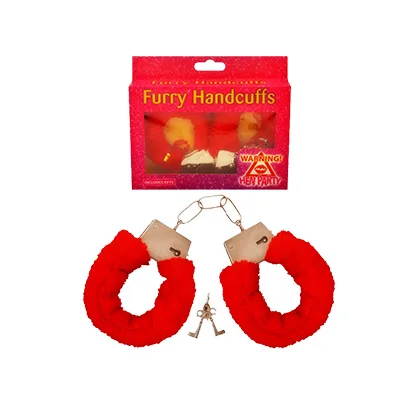 FETISH FANTASY BEGINNER'S FURRY CUFFS IN RED BDSM-004